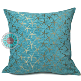 Esperanza Deseo ® kussen - Starfish - turquoise brons ± 60x60cm