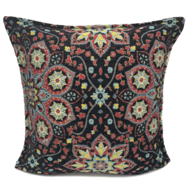 Esperanza Deseo ® kussen - Mandala, zwart ± 45x45cm