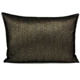 Esperanza Deseo ® kussen - Zwart met goud, Zig Zag ± 50x70cm