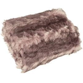 Plaid - bont mauve paars met zwart 150x180cm