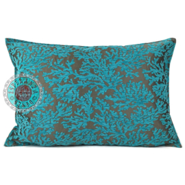 Esperanza Deseo ® kussen - Koraal takken turquoise ± 50x70cm