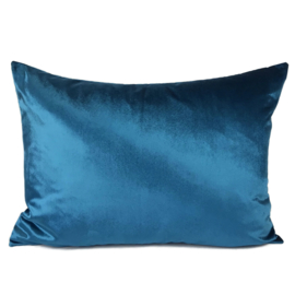 Esperanza Deseo ® kussen - Velvet, petrol blauw ± 50x70cm