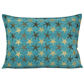 Esperanza Deseo ® kussen - Starfish (zeesterren) turquoise ± 50x70cm