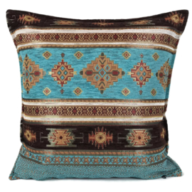 Esperanza Deseo ® kussen - Little Peru turquoise ± 45x45cm