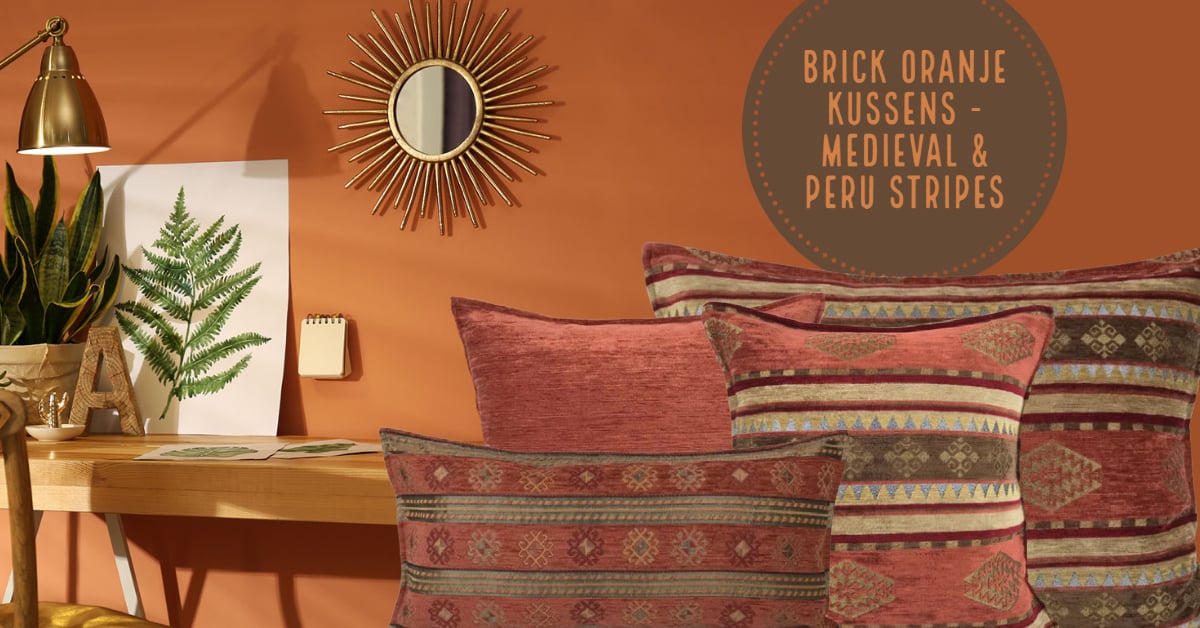 Het Vorming chocola Brick oranje, cognac, terracotta kussens | Esperanza Deseo ®