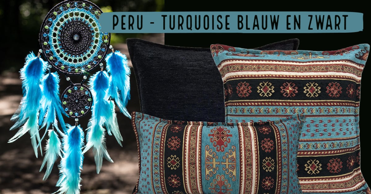 Generaliseren theorie Chaise longue TURQUOISE sierkussens: turquoise / turquoise boho stijl kussens