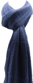 Sjaal dames effen sjaal blauw