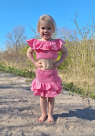 Ruffle set | Fuchsia