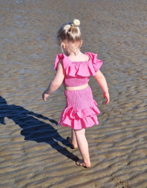 Ruffle set | Fuchsia