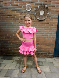 Ruffle set | Fuchsia
