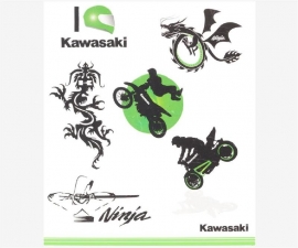 Kawasaki Kinder Tattoo Set
