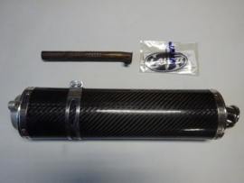 ZRX1100-C1 T/M C4, 1997 T/M 2000 Laser Oval bolt-on Muffler, Carbonfiber nos