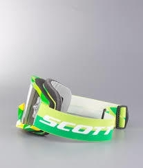 Scott Hustle MX Silver Chrome, Green/Yellow