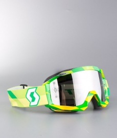 Scott Hustle MX Silver Chrome, Green/Yellow