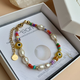 HAPPY PEARLS BRACELET | RVS GOLD