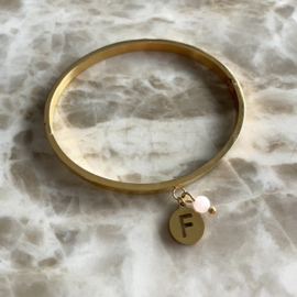 INITIAL BANGLE | RVS SILVER/GOLD