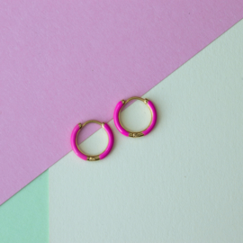 EARRINGS | NEON PINK | RVS SILVER/GOLD