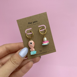 EARRING | ONE PIECE | PINK FISH | RVS SILVER/GOLD