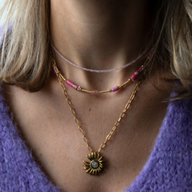 NECKLACE | ROSE QUARTZ | RVS SILVER/ GOLD