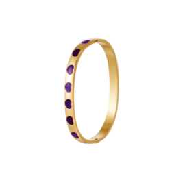 BANGLE | PURPLE HEARTS | RVS GOLD