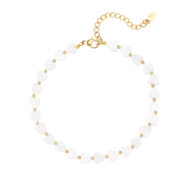 ANKLET | PEARL HEARTS | RVS GOLD