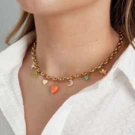 CHARM NECKLACE | KIKI | RVS GOLD