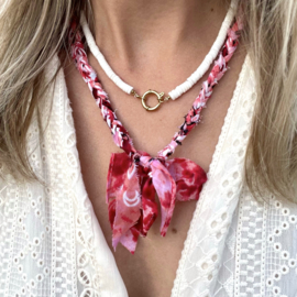 BANDANA NECKLACE | CORAL PINK