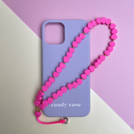 PHONE CORD | HEARTS | NEON PINK