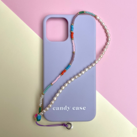 PHONE CORD | PEARL/MULTICOLOR BEADS