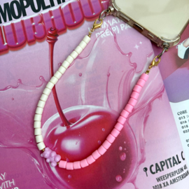 PHONE CORD | PINK/WHITE | CANDY BEAR