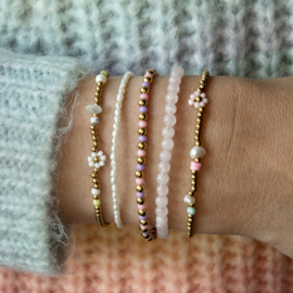 BRACELET | ROSE QUARTZ | RVS SILVER/GOLD