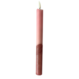 LED-CANDLE | OLD PINK GLITTER | 1PCS