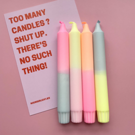 DIP-DYE CANDLES | PASTEL | 4PCS