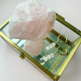 EARRINGS | ROSE QUARTZ | SILVER/GOLD PLATED