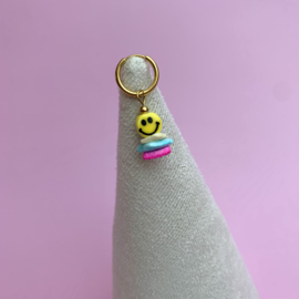 EARRING | ONE PIECE | SMILEY SHELL | RVS SILVER/GOLD