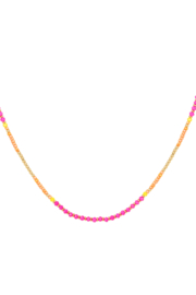 BEADS NECKLACE | PINK/ORANGE/YELLOW