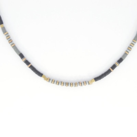 NECKLACE | RUBBER BEADS | BLACK