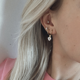 EARRINGS | PEARL ROUND | RVS GOLD