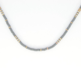 NECKLACE | RUBBER BEADS | GREY 2