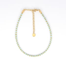 MINI BEADS ANKLET | GOLD/MINT