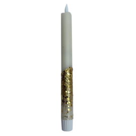 LED-CANDLE | GOLD GLITTER | 1PCS