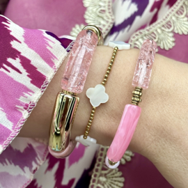 TUBE BRACELET | PINKY PINK BEADS