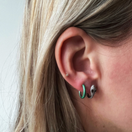 EARRINGS | GREEN | RVS SILVER/GOLD