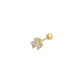 ONE PIECE STUD | TRIPLE SPARK | GOLD PLATED