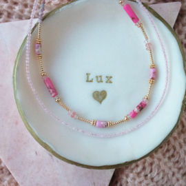 NECKLACE | ROSE QUARTZ | RVS SILVER/ GOLD