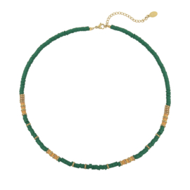 NECKLACE | RUBBER BEADS | GREEN 2