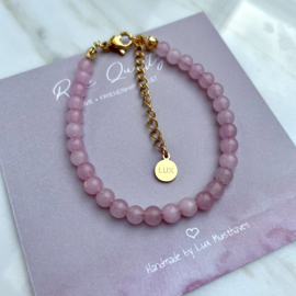 BRACELET | ROSE QUARTZ | RVS SILVER/GOLD