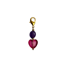 PHONE CHARM | AMETHIST | PINK CLOVER