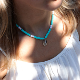 SURF NECKLACE | SHELL SILVER | MINT