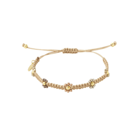 BRACELET | FLOWER BEIGE | RVS GOLD